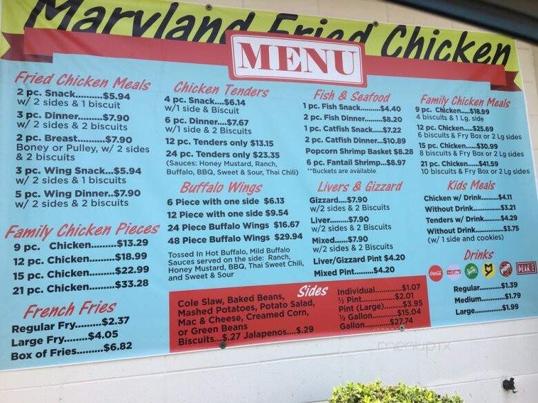 Maryland Fried Chicken of Waycross - Waycross, GA menu_pic