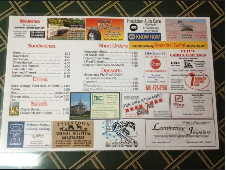 May's Restaurant - Tylertown, MS menu_pic