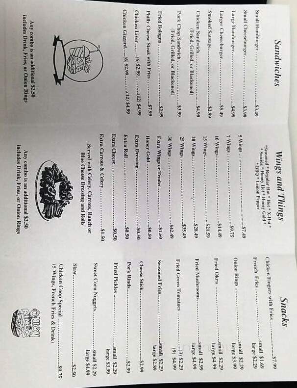 Chicken Coop - West Memphis, AR menu_pic