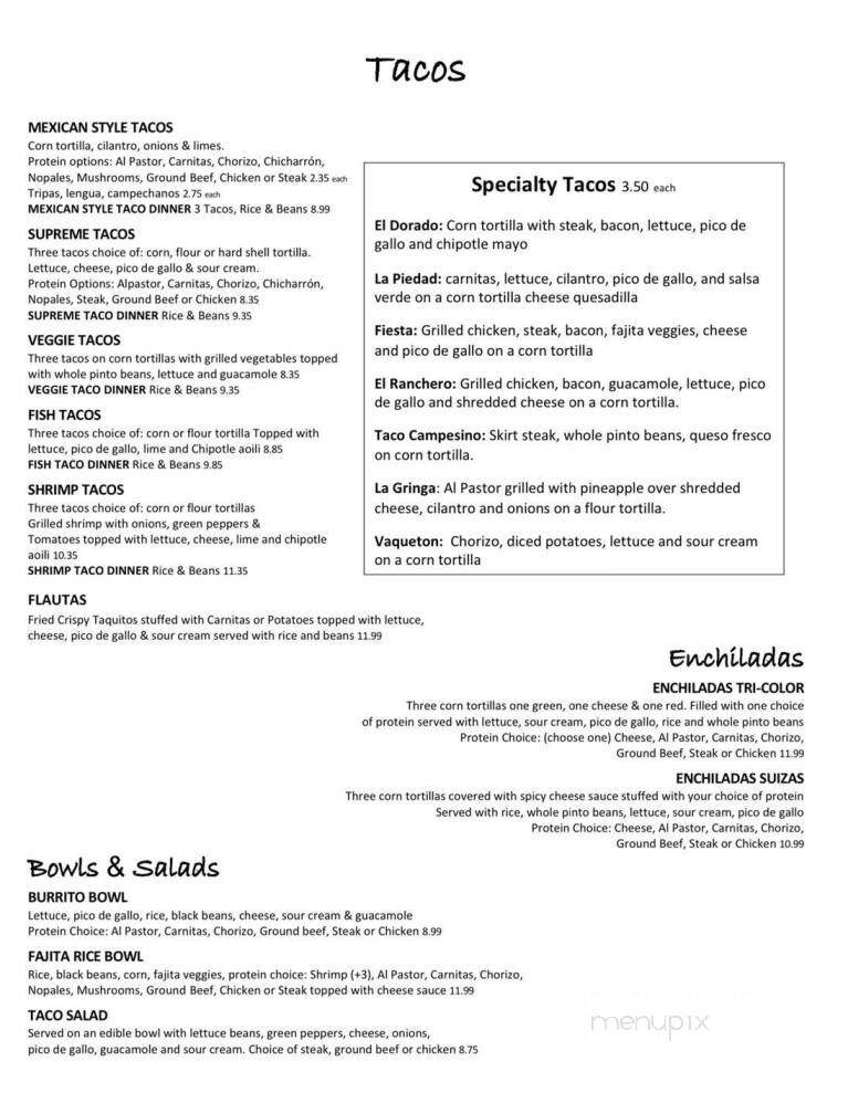 El Dorado Express - Springfield, IL menu_pic