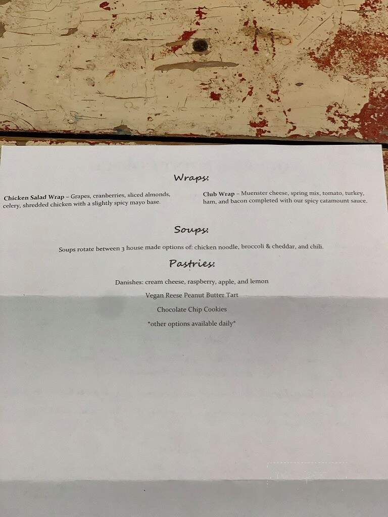 Queen's Point Coffee - Keyser, WV menu_pic