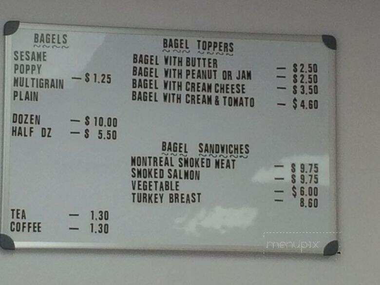 St Lawrence Bagels - Calgary, AB menu_pic