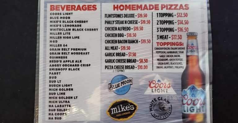 Flinstones Lounge - Clearwater, MN menu_pic
