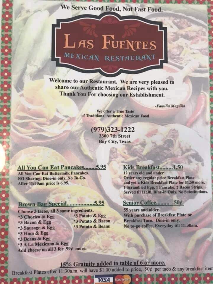 Las Fuentes Mexican Restaurant - Bay City, TX