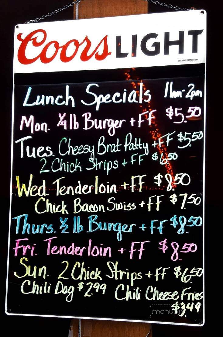 Sammy's Lounge - Cedar Rapids, IA menu_pic