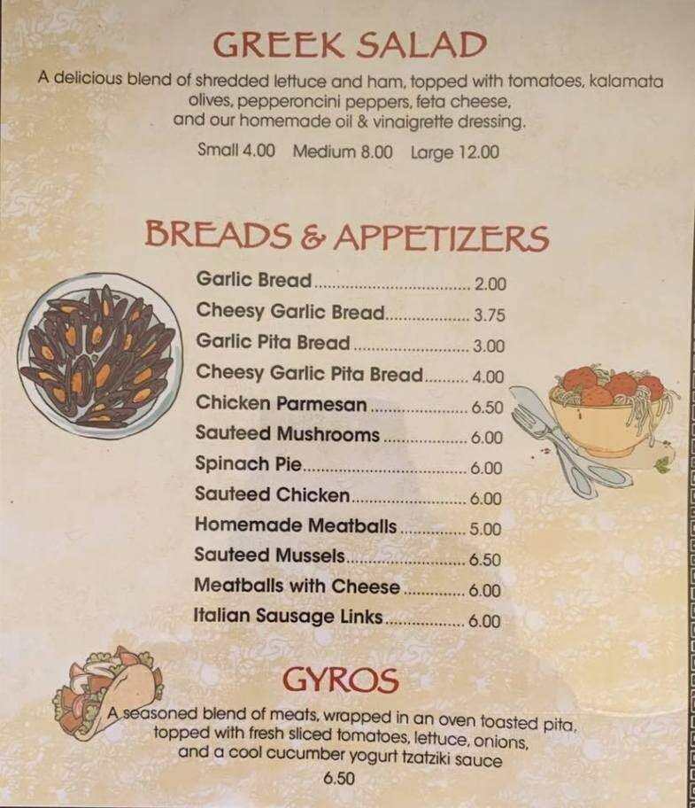 Stavro's Pizza House - Fruitland Park, FL menu_pic
