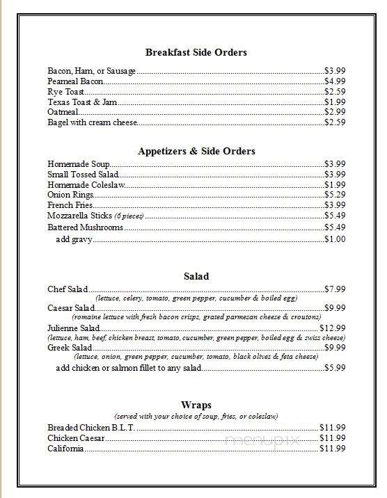 Jean's Family Restaurant - Kincardine, ON menu_pic