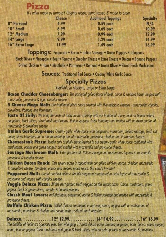 Padanos Pizza - Saint Joseph, IL menu_pic