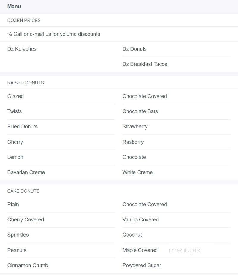 Bosa Donuts - Saint Charles, IL menu_pic