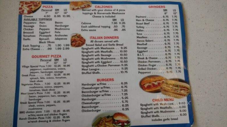 Lisbon Village Pizza - Lisbon, NH menu_pic
