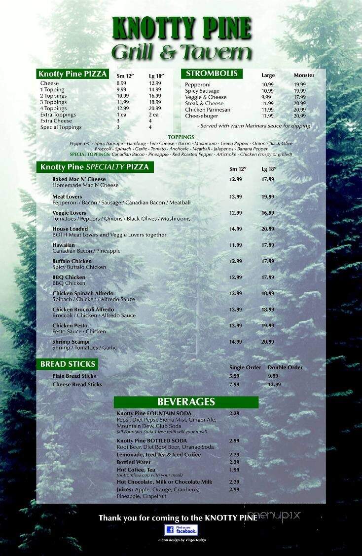 Pine River Steak House - Sanbornville, NH menu_pic