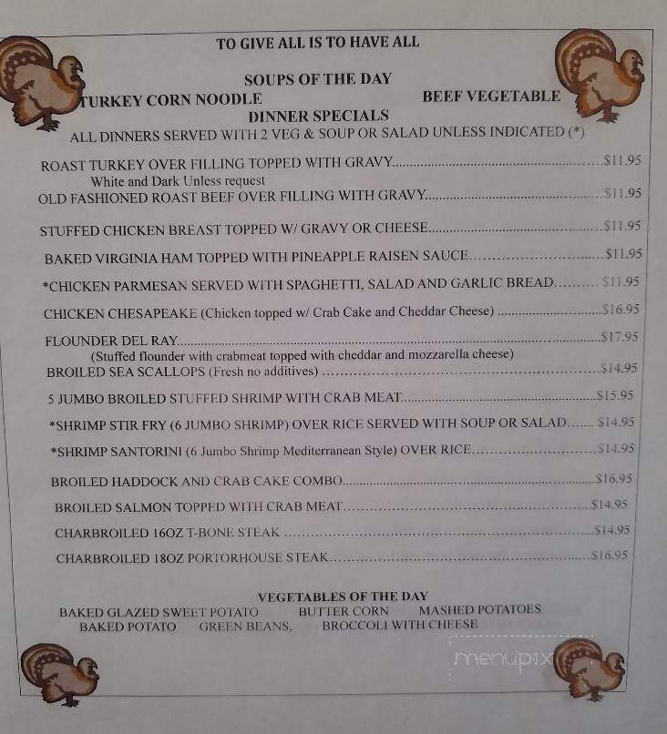 Mt Joy Family Restaurant - Mount Joy, PA menu_pic