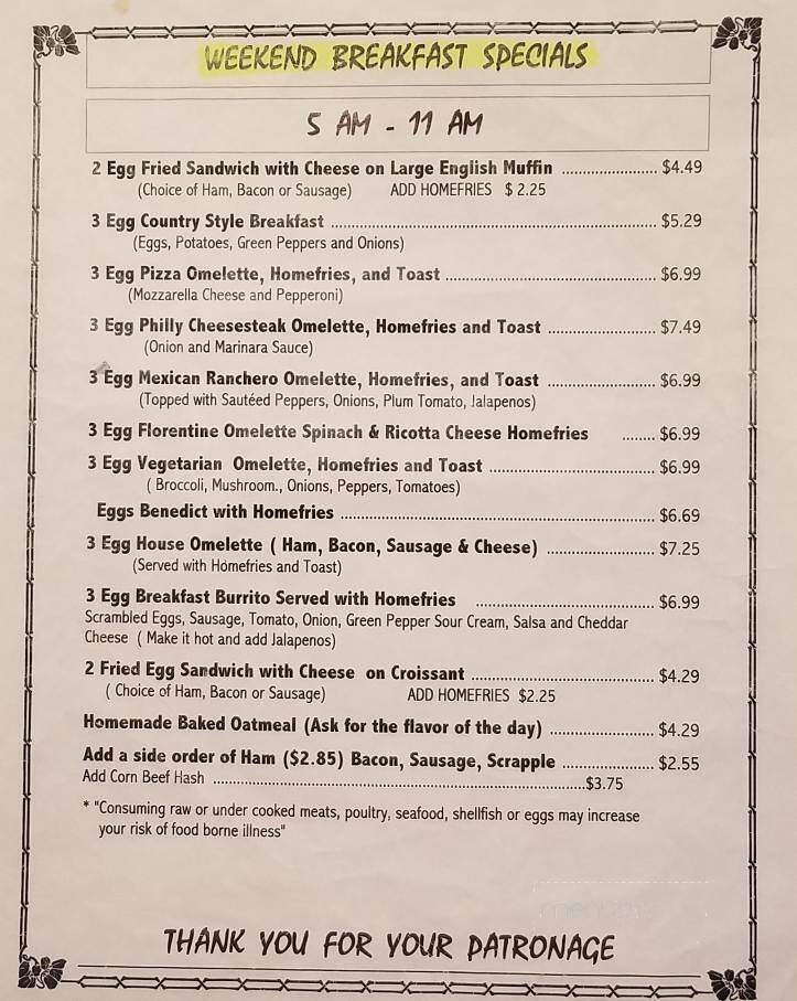 Mt Joy Family Restaurant - Mount Joy, PA menu_pic