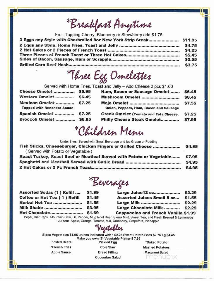 Mt Joy Family Restaurant - Mount Joy, PA menu_pic
