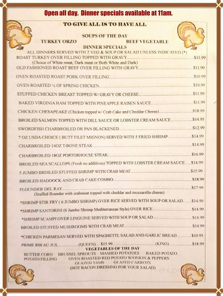 Mt Joy Family Restaurant - Mount Joy, PA menu_pic