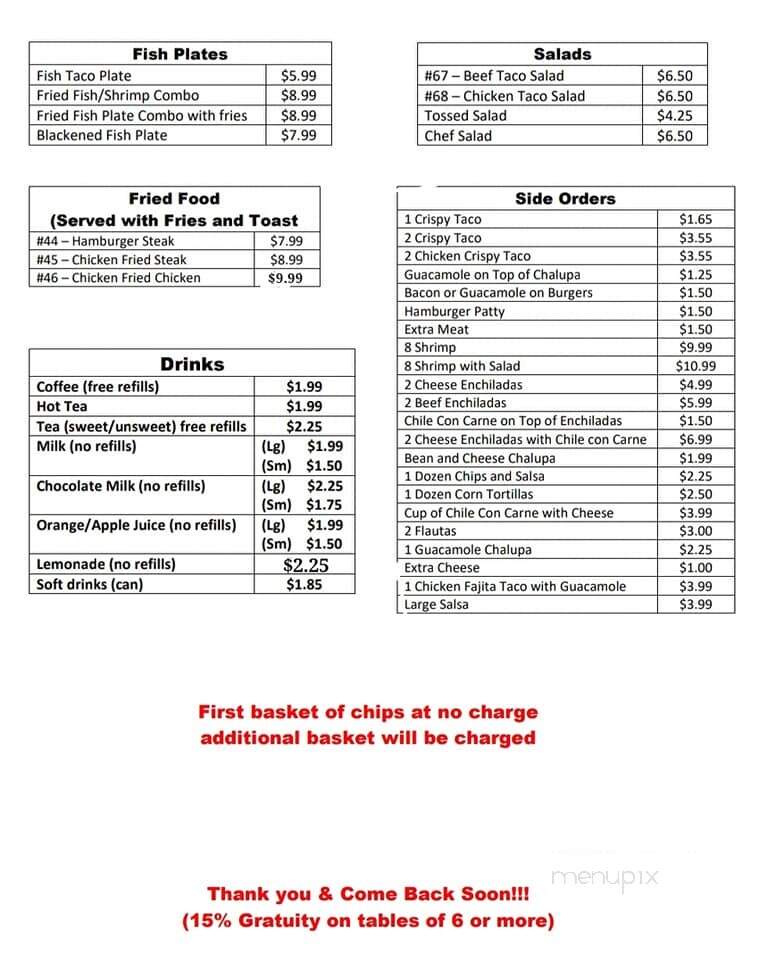 La Feria Coffee Shop - La Feria, TX menu_pic