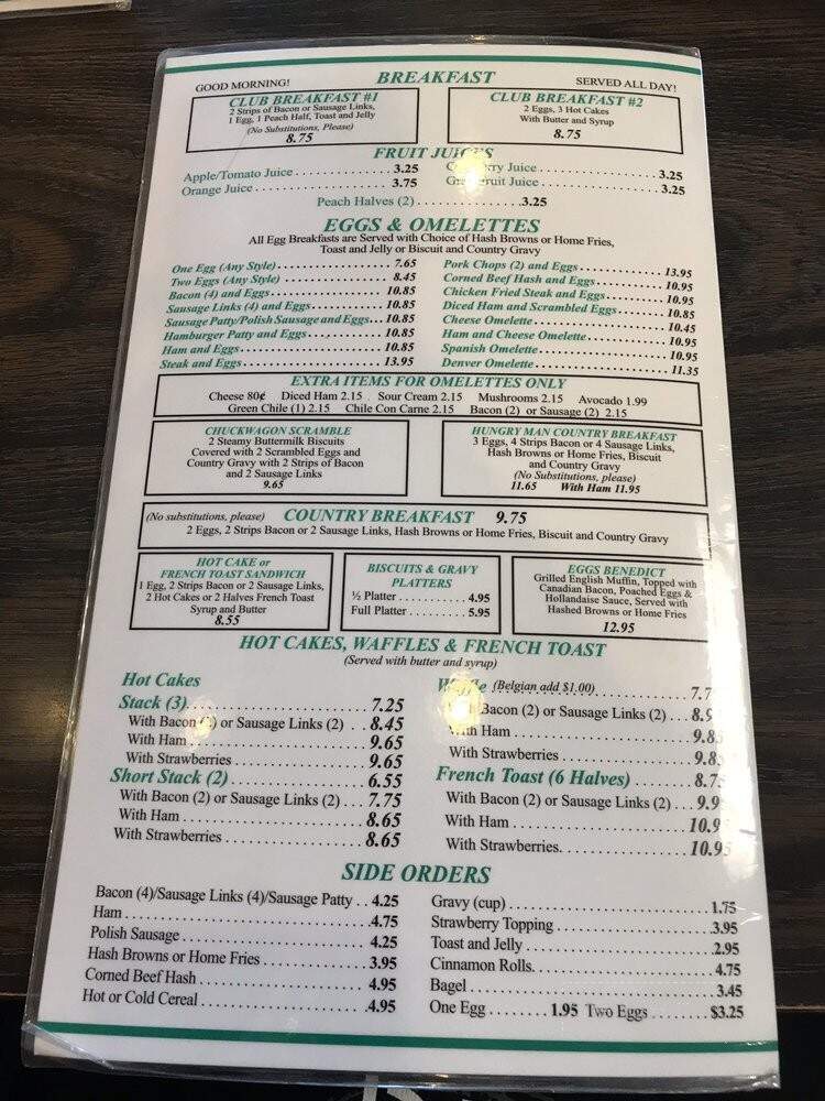 Roady's Restaurant - San Dimas, CA menu_pic