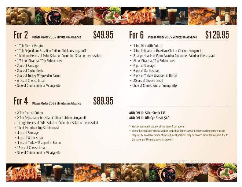 Rio Picanha Brazilian Steakhouse - West Covina, CA menu_pic