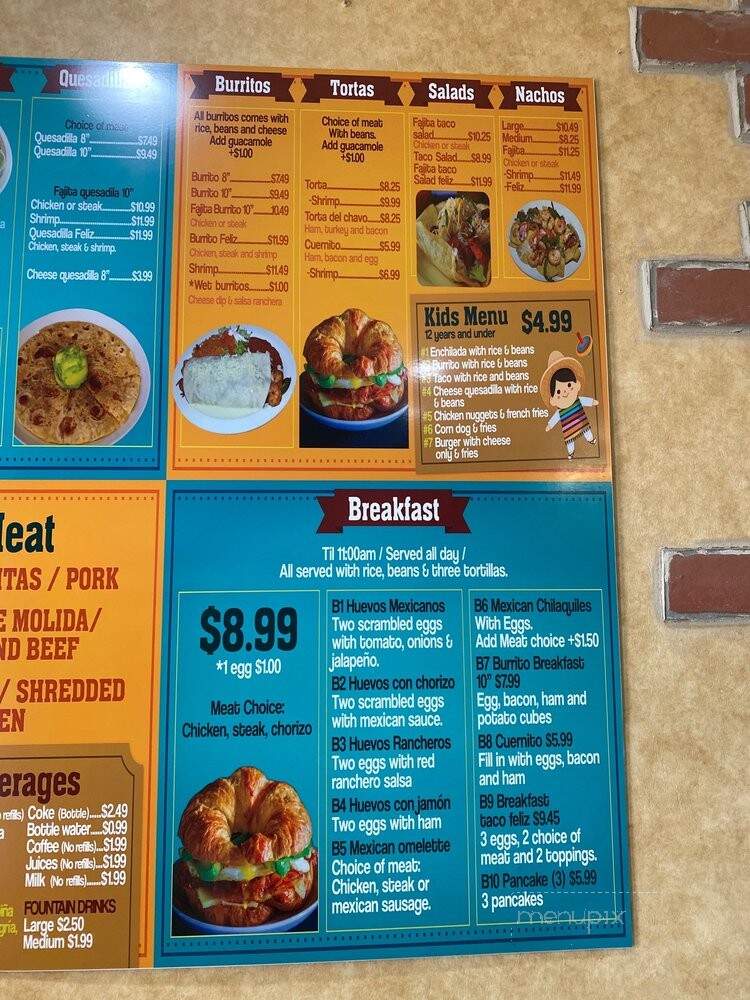 Taco Feliz - Minot, ND menu_pic