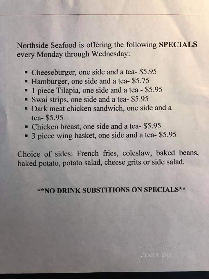 Northside Seafood - Chattahoochee, FL menu_pic