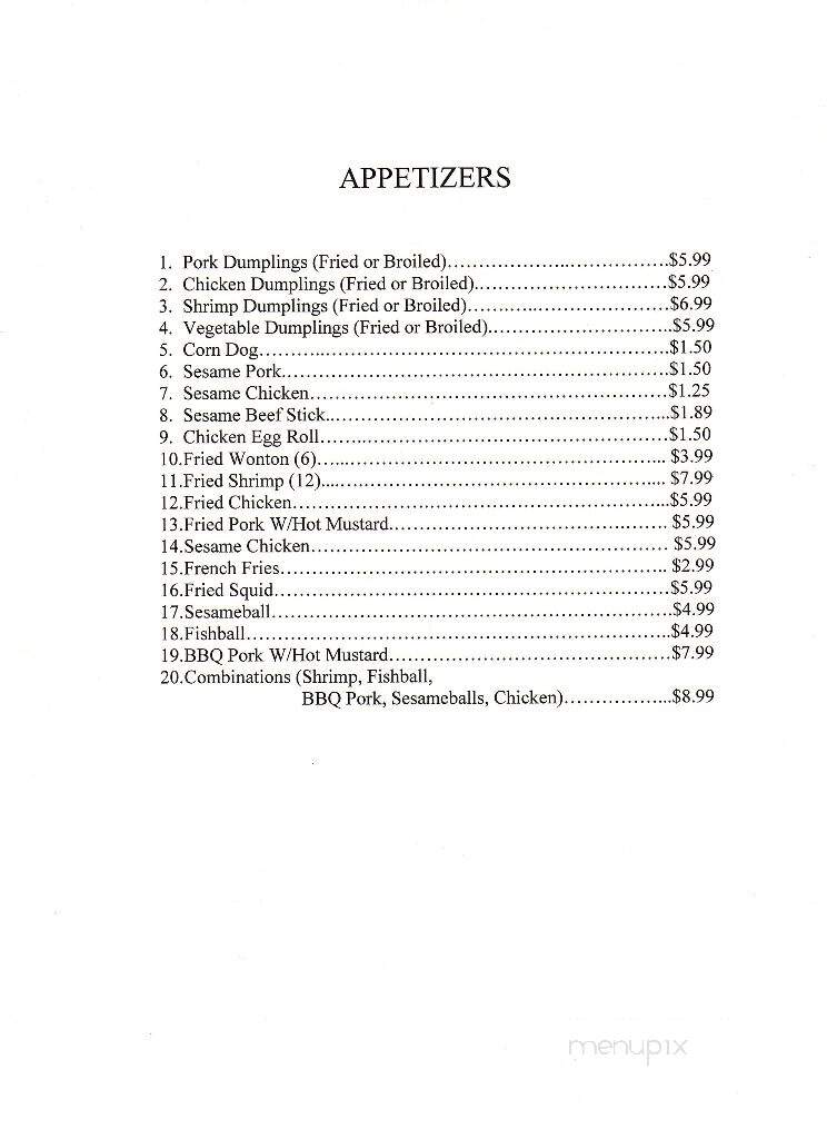 Tree Cafe - Moses Lake, WA menu_pic
