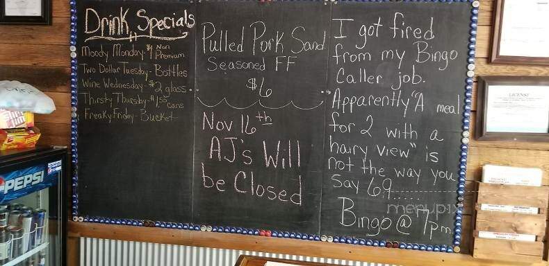 AJ's Bar and Grill - Brussels, IL menu_pic