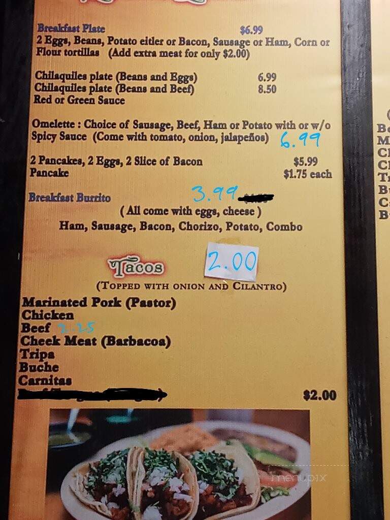 Mejia's Bakery - Pampa, TX menu_pic