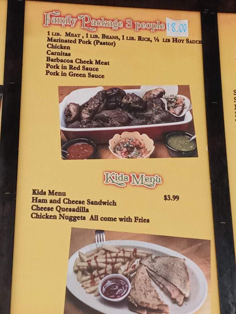 Mejia's Bakery - Pampa, TX menu_pic