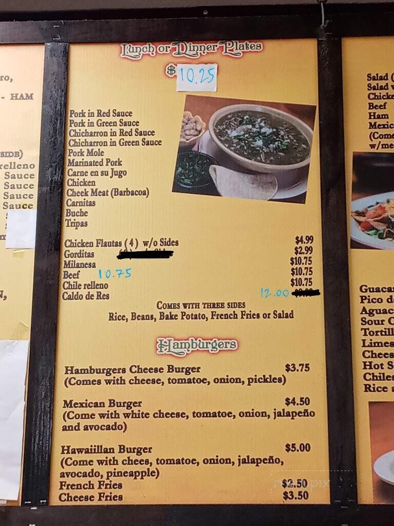 Mejia's Bakery - Pampa, TX menu_pic
