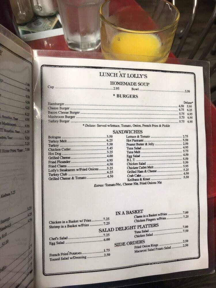 Lolly's Hut - Riverhead, NY menu_pic