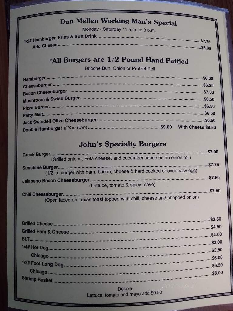 Three Sheets Bar & Grill - Michigan City, IN menu_pic