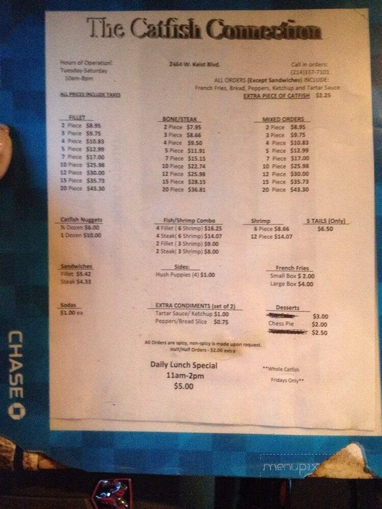 Catfish Connection - Dallas, TX menu_pic
