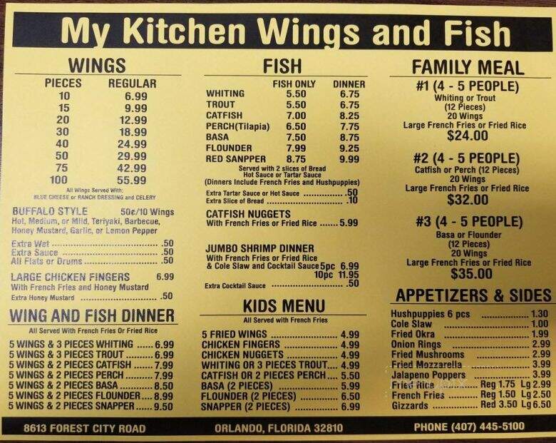 My Kitchen Wings & Fish - Orlando, FL