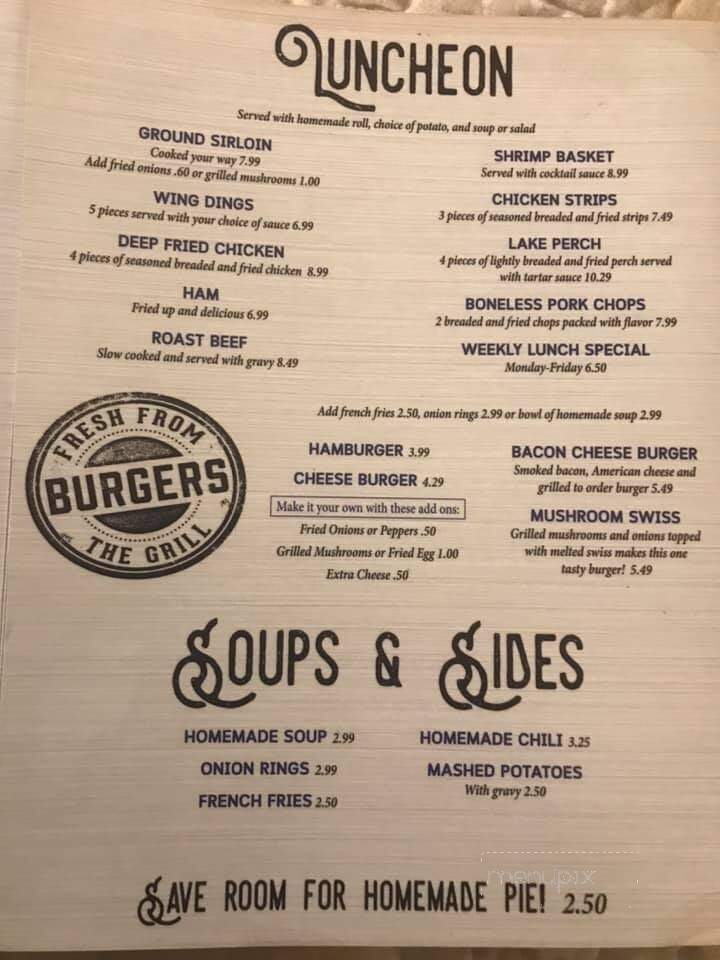 Walt's Restaurant - Caseville, MI menu_pic