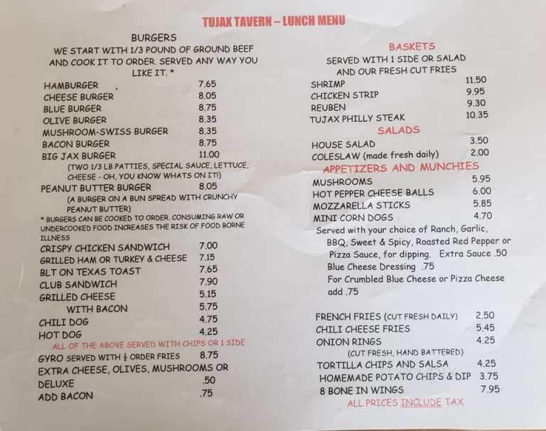 Tujax Pizza - Delton, MI menu_pic