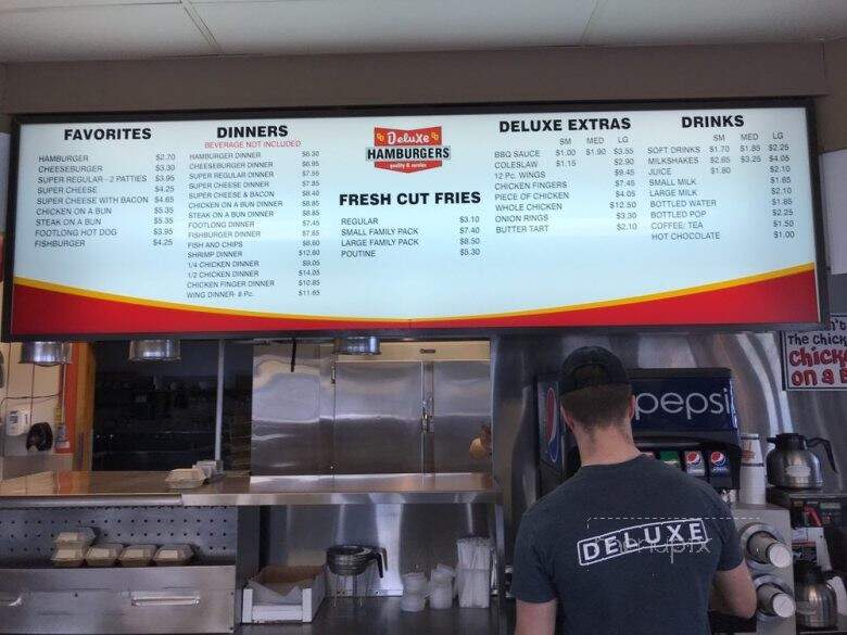 Deluxe Hamburgers - Sudbury, ON menu_pic