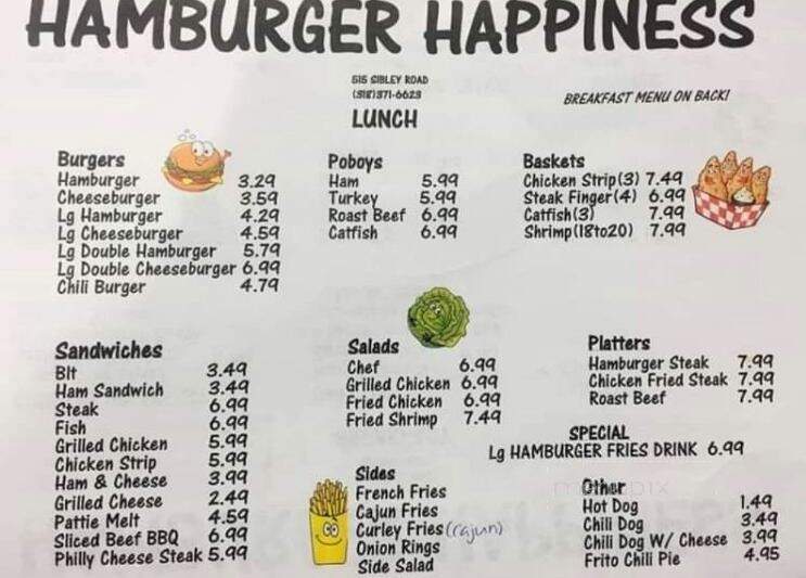 Hamburger Happiness - Minden, LA menu_pic