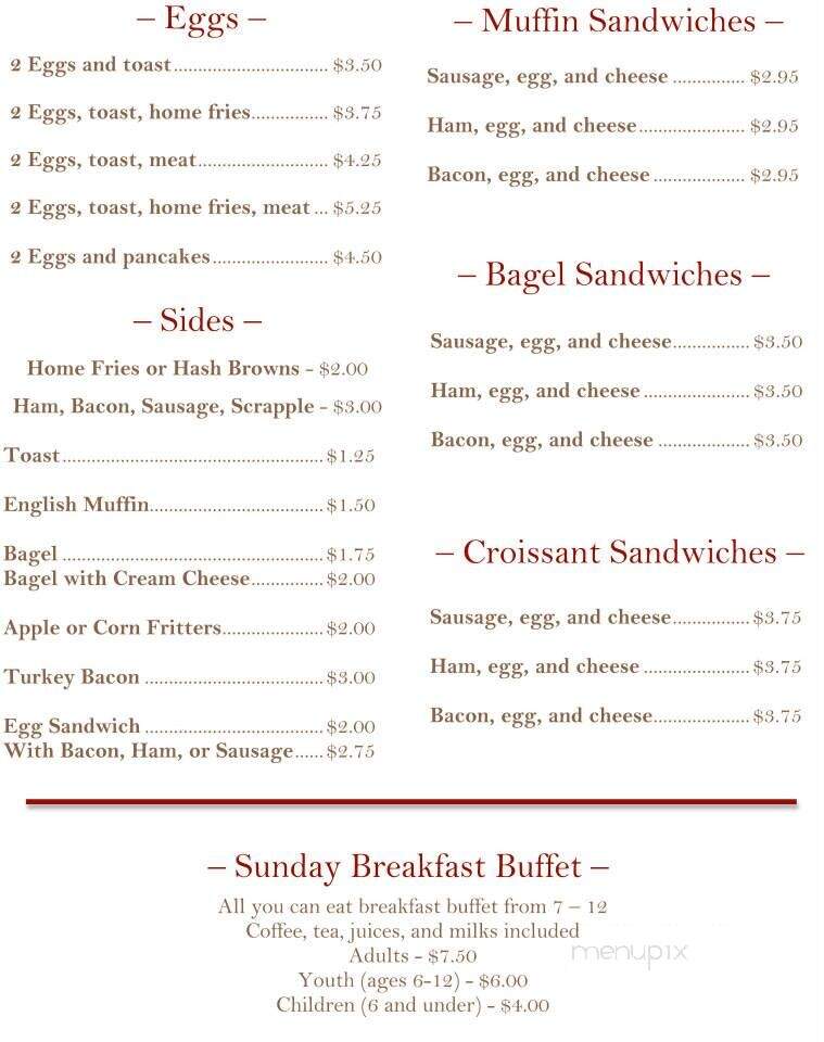 Blondies - New Ringgold, PA menu_pic