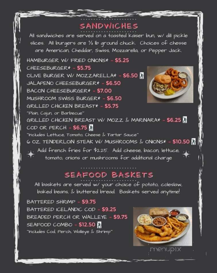Legends - Suring, WI menu_pic
