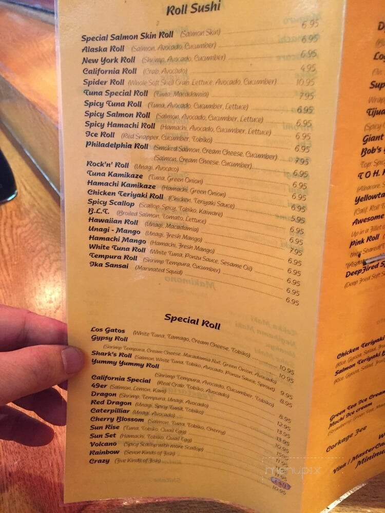 Yokohama - Los Gatos, CA menu_pic