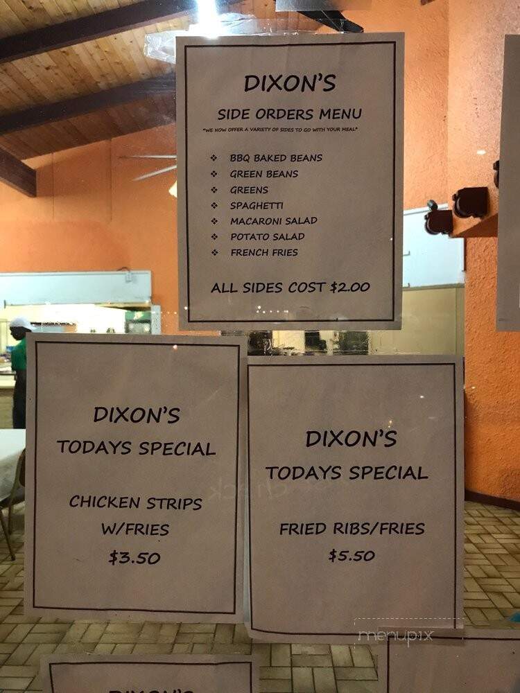 Dixon's - Oakland, CA menu_pic