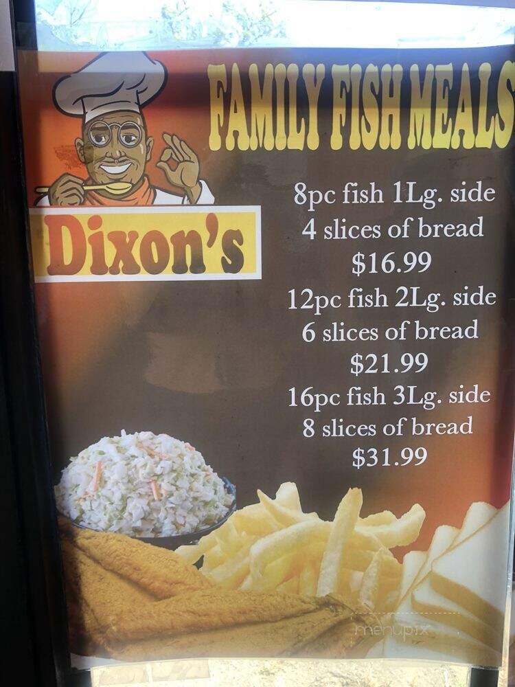 Dixon's - Oakland, CA menu_pic