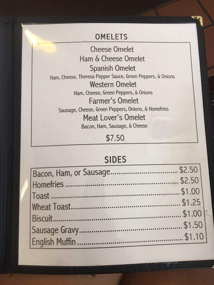 Down Home Diner - Kingwood, WV menu_pic