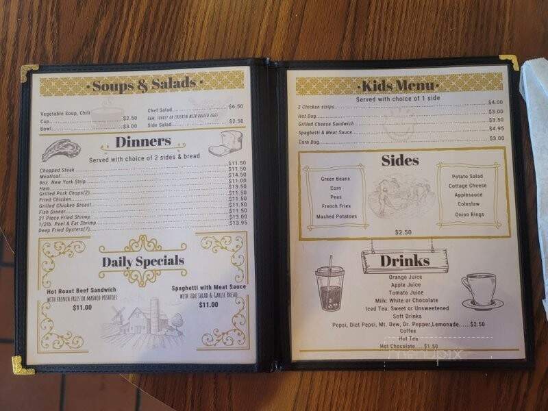 Down Home Diner - Kingwood, WV menu_pic
