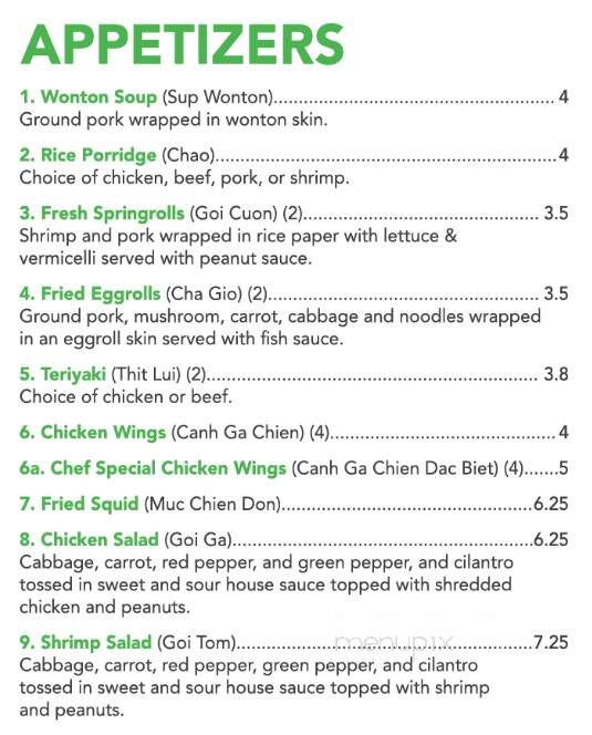 Sea Restaurant - Brockport, NY menu_pic