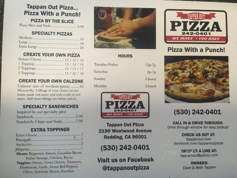 Tappan Out Pizza - Redding, CA