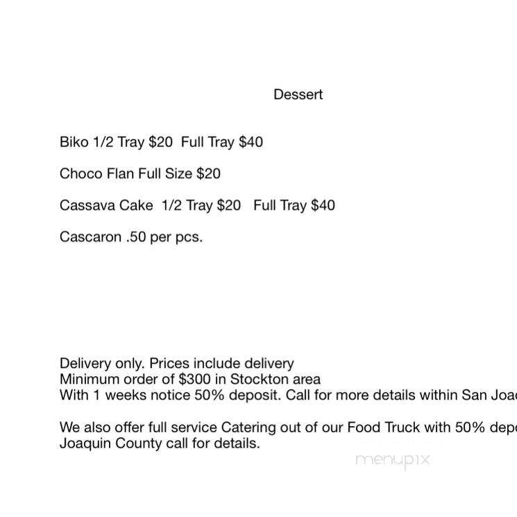 Rolling Lumpia - Stockton, CA menu_pic