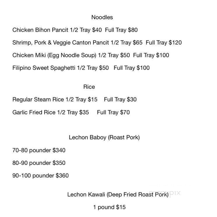 Rolling Lumpia - Stockton, CA menu_pic