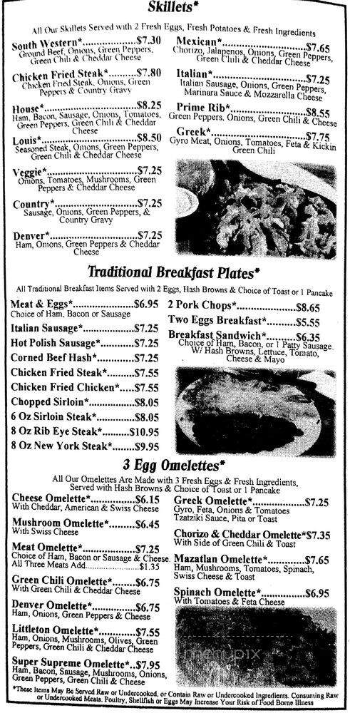Louis' Diner - Littleton, CO menu_pic