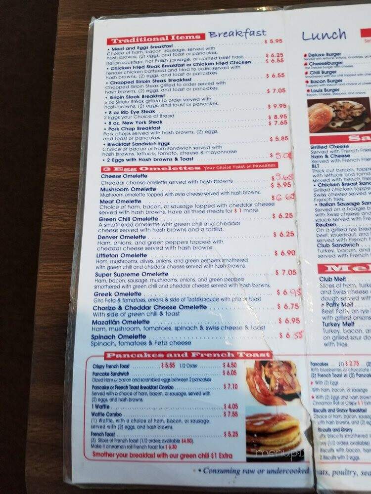 Louis' Diner - Littleton, CO menu_pic